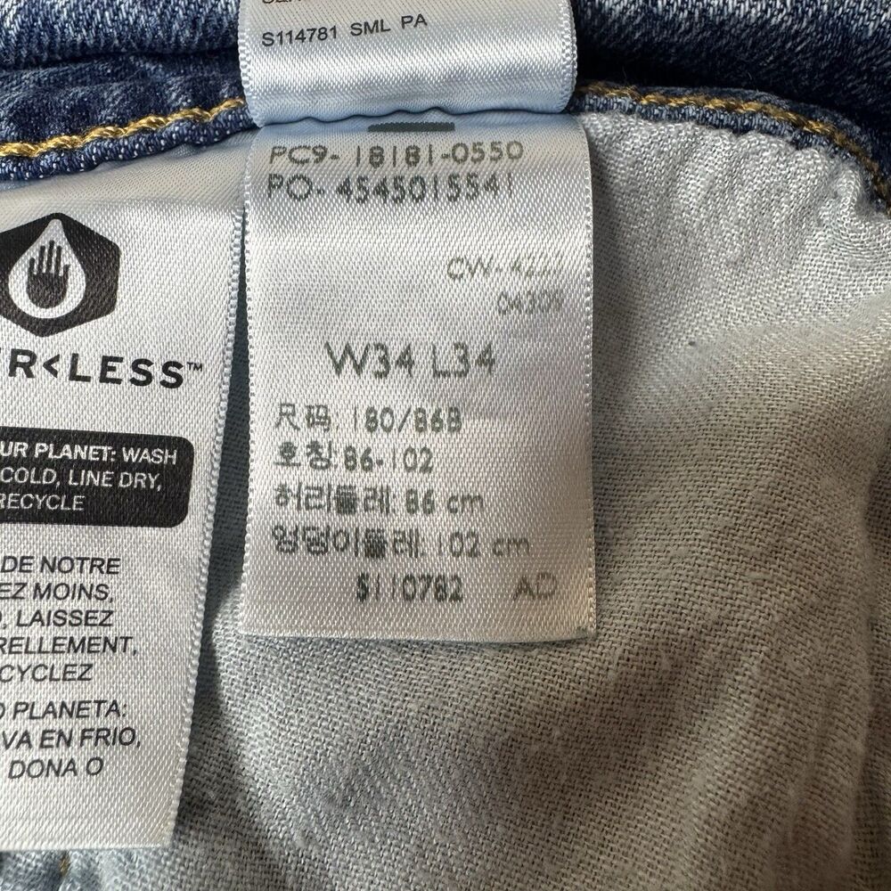 Levis 541 Men 34x34 (32x34) Athletic Taper Fit Medium Blue Wash Stretchable - Picture 3 of 7